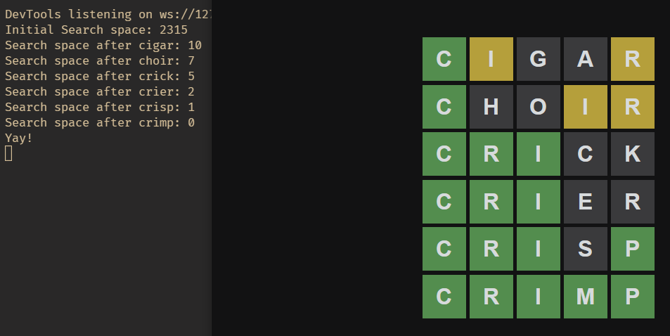 Wordle Solver: First Attempt